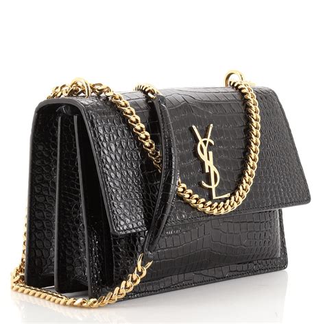 ysl croc bag star|saint laurent sunset crossbody bag.